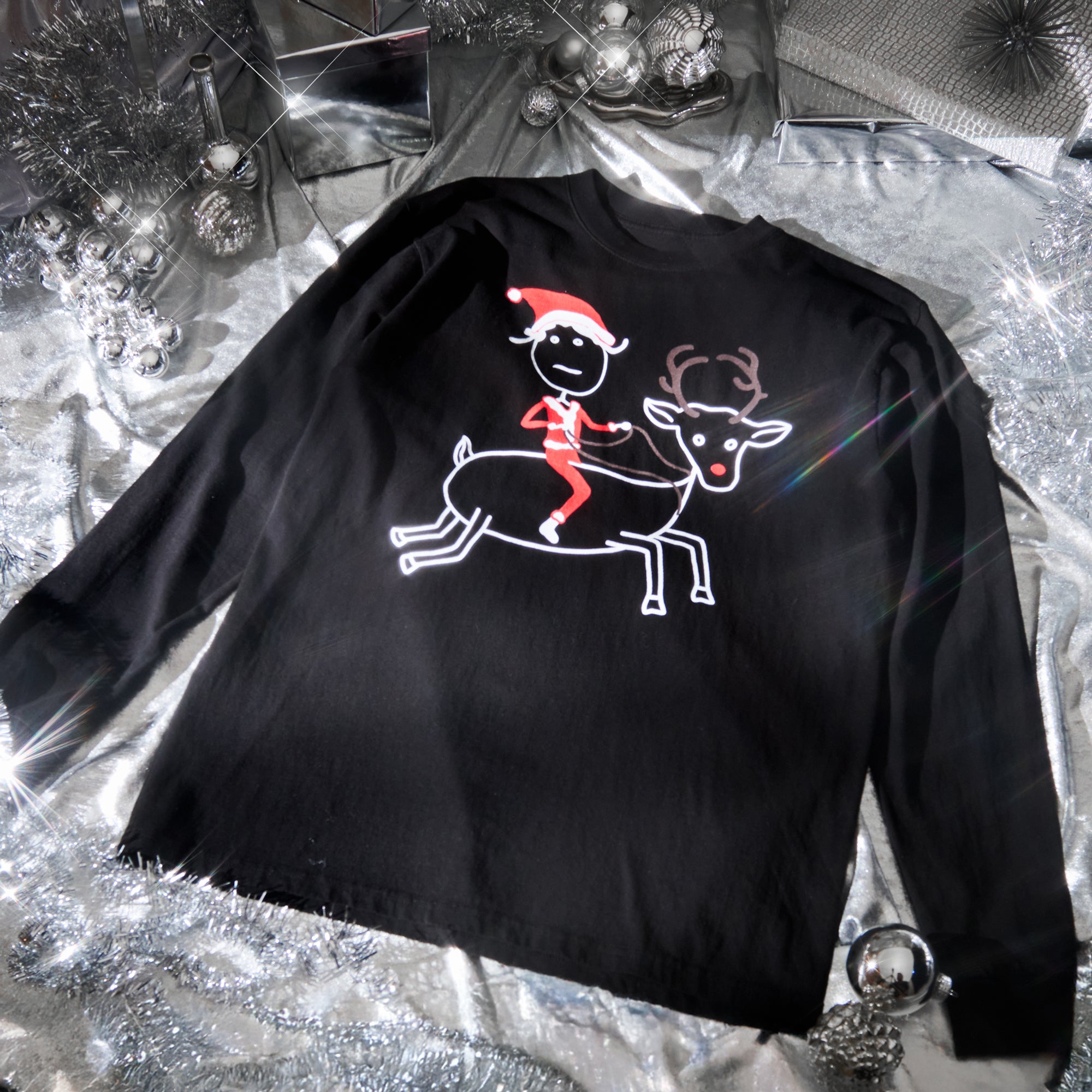 Rhenna Reindeer Long Sleeve Tee (Spotify Exclusive) - holiday vibes